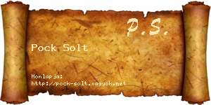 Pock Solt névjegykártya